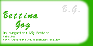 bettina gog business card