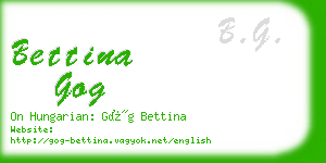 bettina gog business card